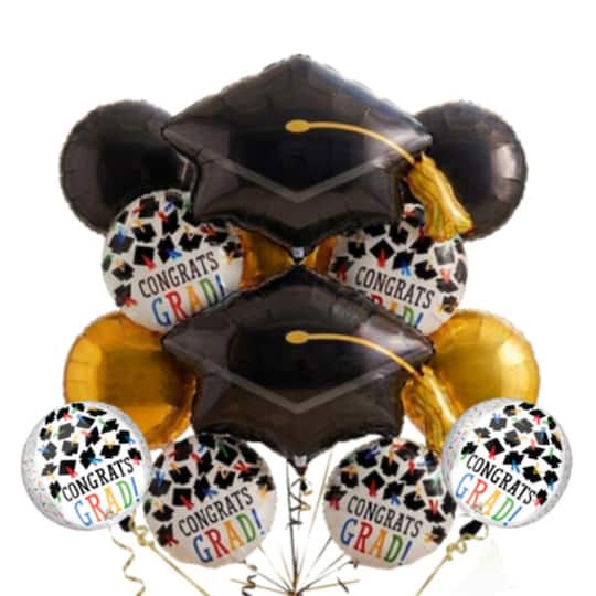 Hats Off Graduation Foil Balloon Bundle